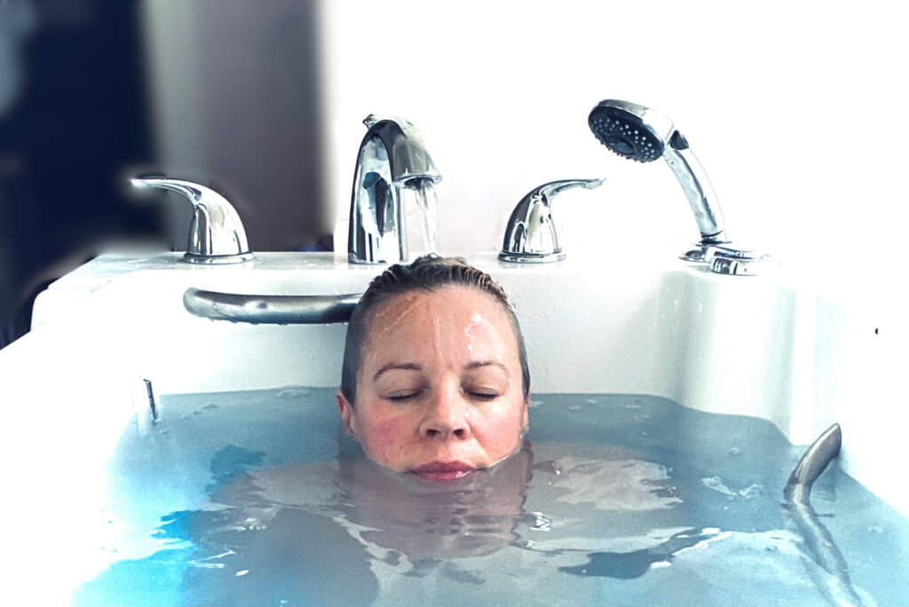Restorative practices like soaking in a warm bath help release stress.